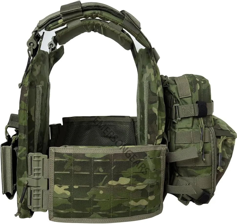 Nylon Fabric tactical suit Quick Release Vest with Hydration Backpack and Triple Tool Pouch
