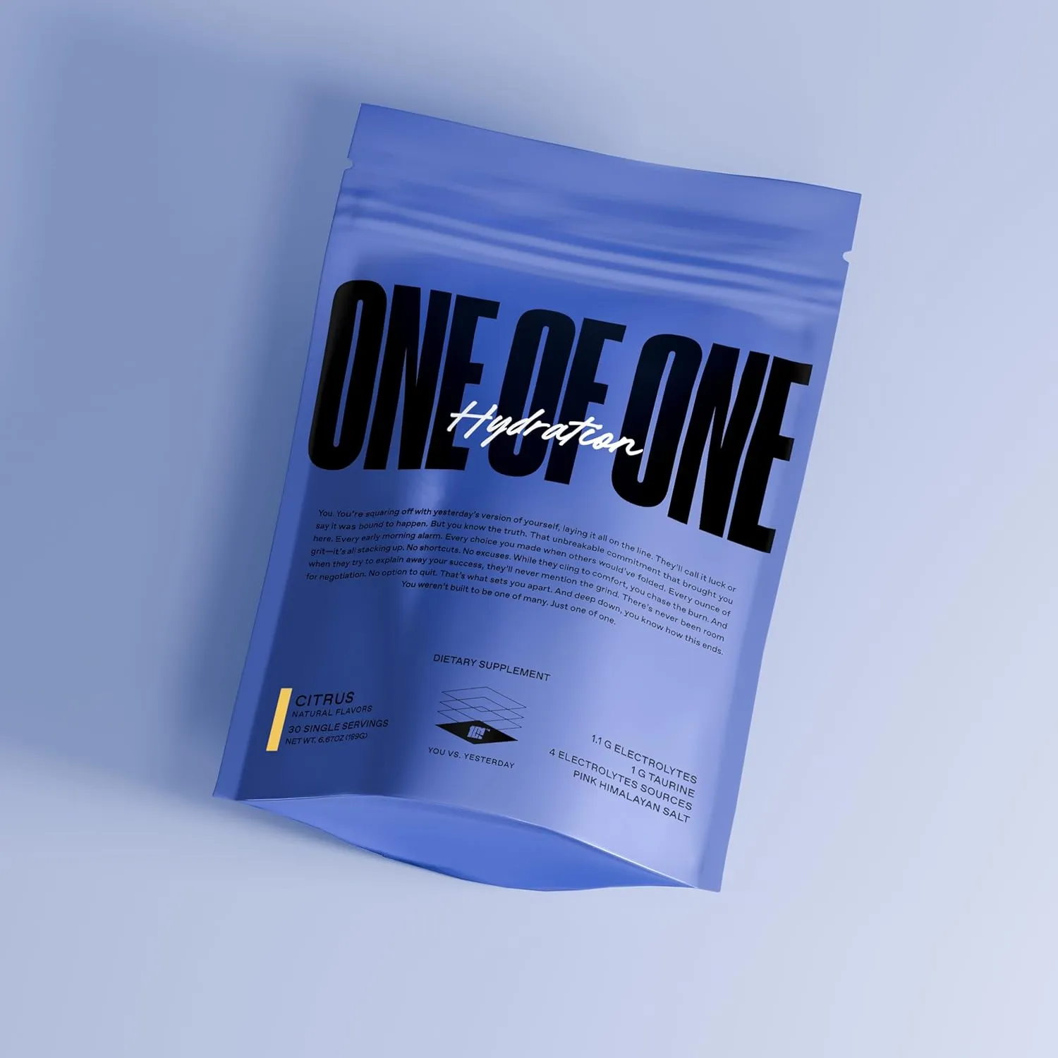 ONE of ONE Hydration Electrolyte Powder – Fast-Acting Hydration with Science-Backed Electrolytes, Essential Minerals & Vitamins – Zero Sugar, Vegan, Gluten-Free – Citrus Flavor, 30 Servings