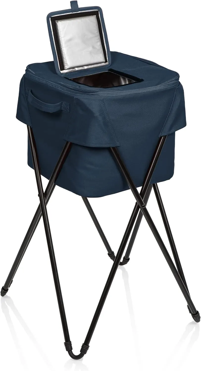 ONIVA - a Picnic Time brand Camping Party Cooler with Stand, Standing Ice Cooler Bag, Leakproof Tub Cooler Stand with Travel Bag