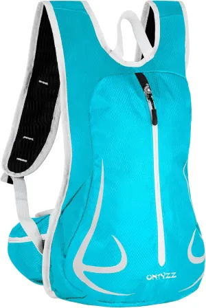 ONTYZZ Sky Blue 14L Small Running Backpack Waterproof& Lightweight Hiking Backpack with Reflective Stripes for Biking Hiking Running Skiing Camping Trekking Mountaineering