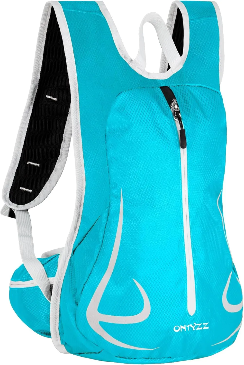ONTYZZ Sky Blue 14L Small Running Backpack Waterproof& Lightweight Hiking Backpack with Reflective Stripes for Biking Hiking Running Skiing Camping Trekking Mountaineering