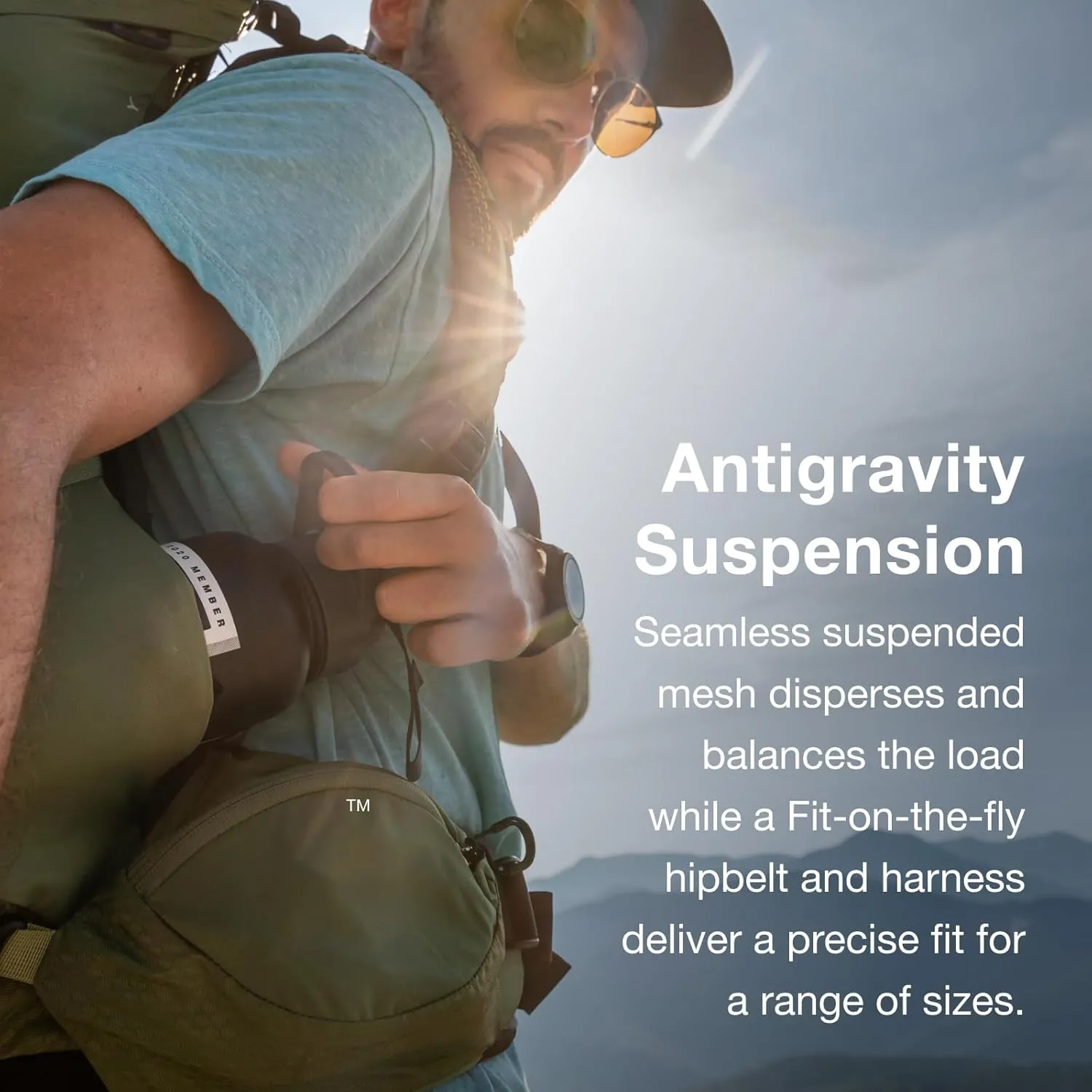 Osprey Atmos AG 65L Men's Backpacking Backpack, Venturi Blue, S/M