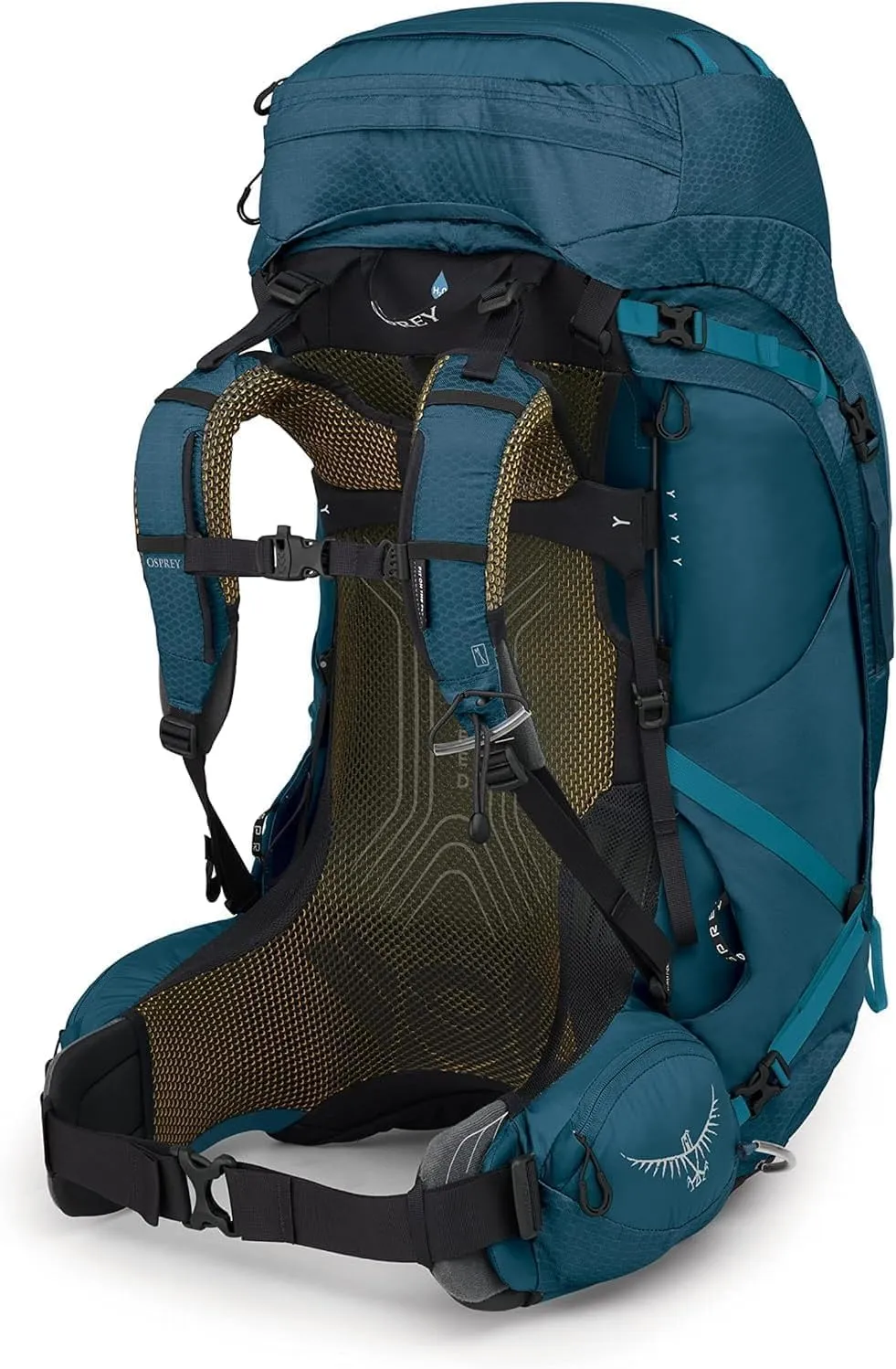 Osprey Atmos AG 65L Men's Backpacking Backpack, Venturi Blue, S/M