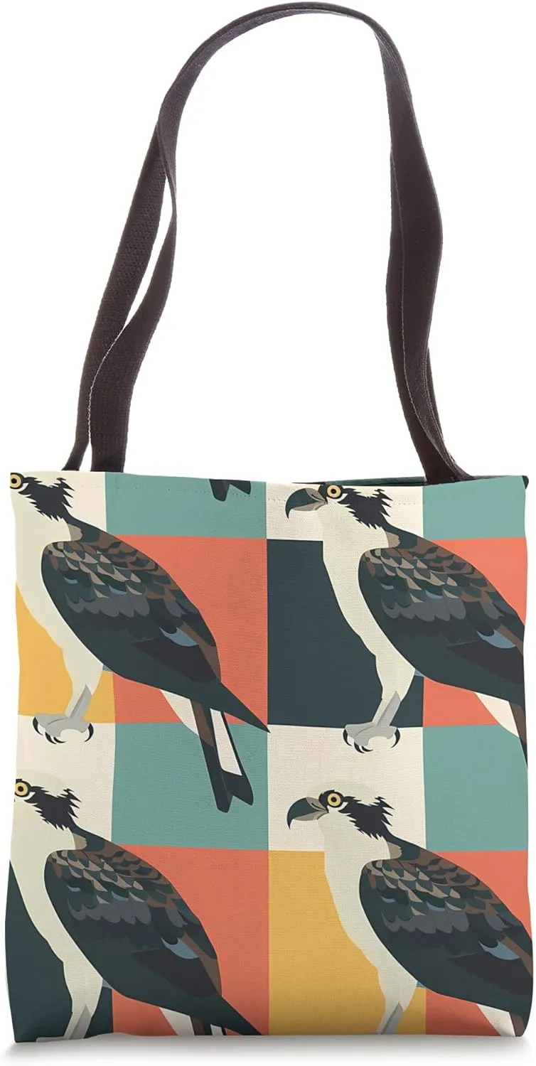 Osprey Color Block Animal Wildlife Pattern Backpack Tote Bag