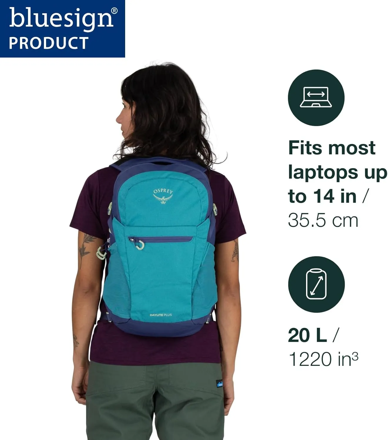 Osprey Daylite Plus Commuter Backpack, Tan Concrete
