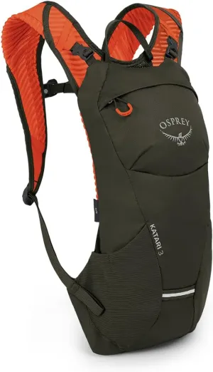 Osprey Katari 3L Men's Biking Backpack with Hydraulics Reservoir, Green Creek