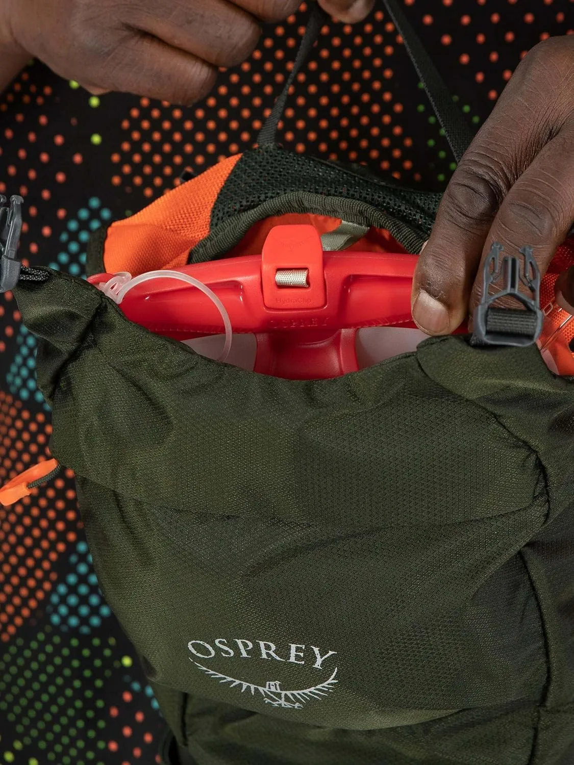 Osprey Katari 3L Men's Biking Backpack with Hydraulics Reservoir, Green Creek
