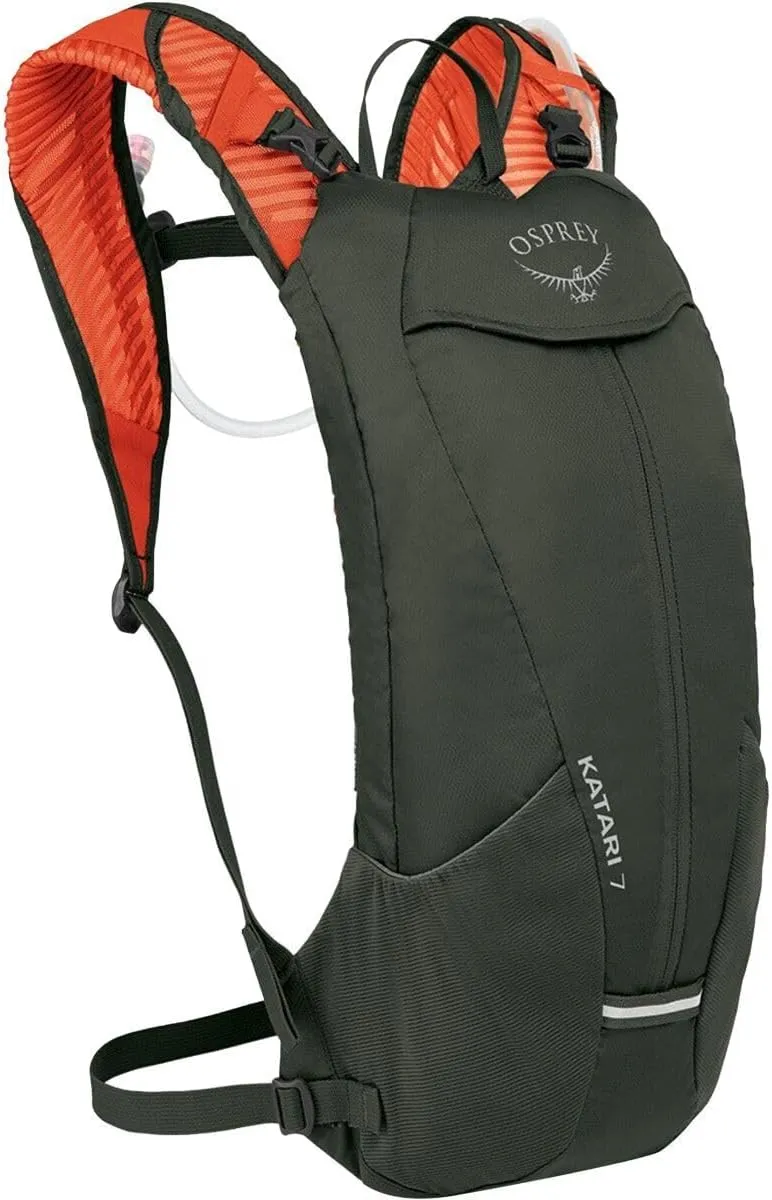 Osprey Katari 7L Men's Biking Backpack with Hydraulics Reservoir, Green Creek