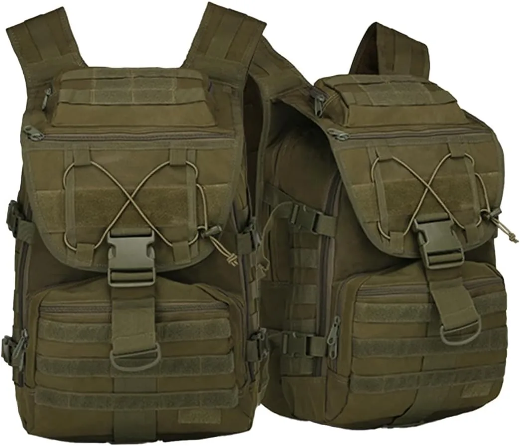 Outdoor Shoulder Tactical Bag Waterproof Mountaineering Bag Hiking Camo Backpack,army green
