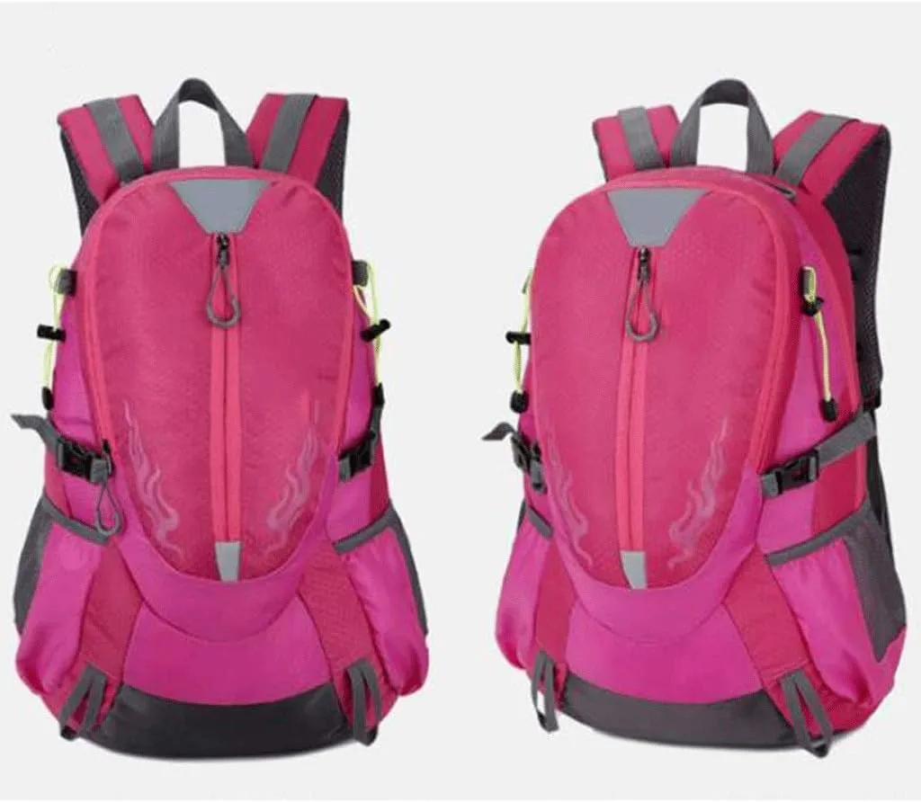 Outdoor Sports Backpack Hiking Daypack, Waterproof Large Capacity Camping Hiking Climbing Backpack Hiking Daypacks(Rose red)