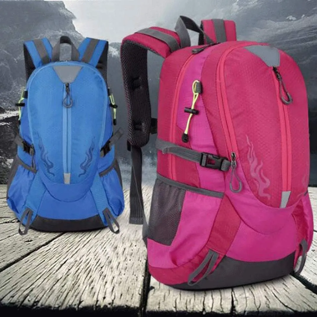 Outdoor Sports Backpack Hiking Daypack, Waterproof Large Capacity Camping Hiking Climbing Backpack Hiking Daypacks(Rose red)
