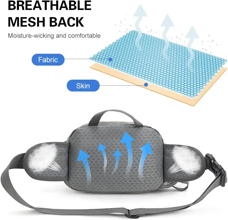 Outdoor Sports Waist Pack with Water Bottle Holder for Cycle Running Walking Hiking Marathon Fanny Pack Hydration Belt for Men and Women