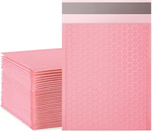 packbabol Bubble Mailers, 6x9 Inch Padded Bubble Mailers Pack of 50 Bubble Envelopes Opaque Self Seal Adhesive Waterproof Bags for Shipping and Packaging (Pink, 6x9-50)