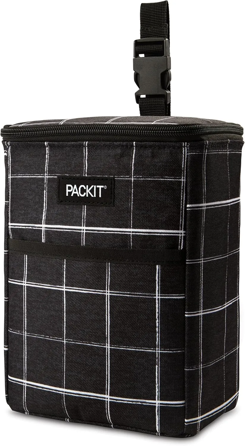 PackIt Freezable Double Bottle Bag, Built with EcoFreeze Technology, Antimicrobial lining, Collapsible, Reusable, Zip Closure, Buckle Handle, Perfect for Breastmilk and Formula On the Go