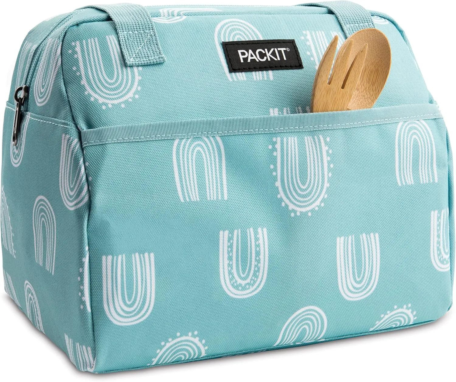 PackIt Freezable Hampton Lunch Bag, Desert Arch, Built with EcoFreeze Technology, Collapsible, Reusable, Zip Closure with Front Pocket and Shoulder Straps, Perfect for Tweens and Adults