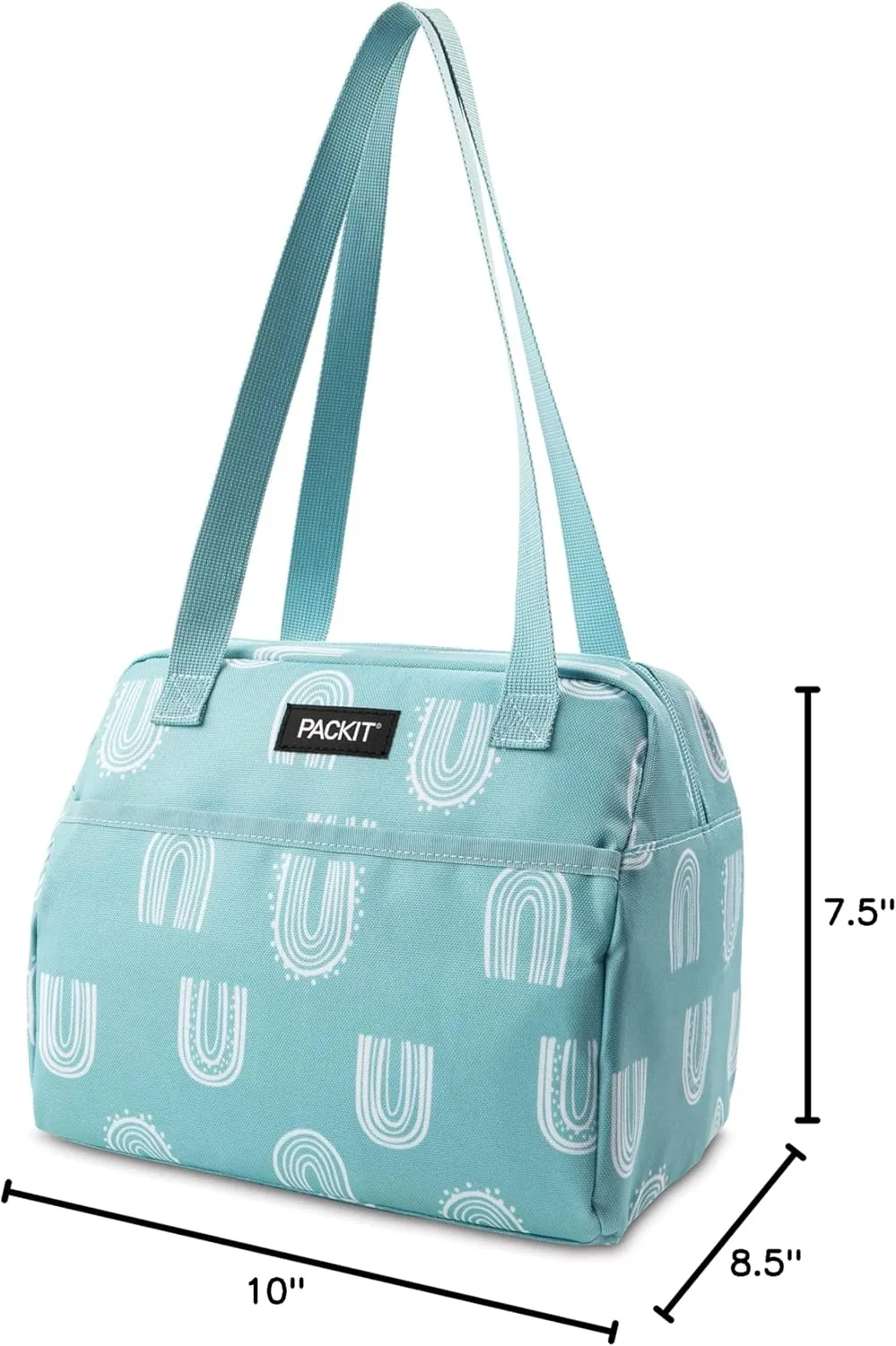 PackIt Freezable Hampton Lunch Bag, Desert Arch, Built with EcoFreeze Technology, Collapsible, Reusable, Zip Closure with Front Pocket and Shoulder Straps, Perfect for Tweens and Adults
