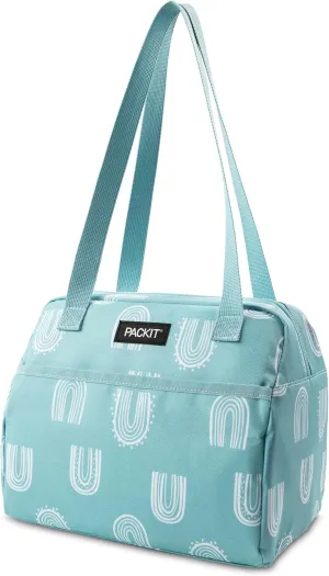 PackIt Freezable Hampton Lunch Bag, Desert Arch, Built with EcoFreeze Technology, Collapsible, Reusable, Zip Closure with Front Pocket and Shoulder Straps, Perfect for Tweens and Adults
