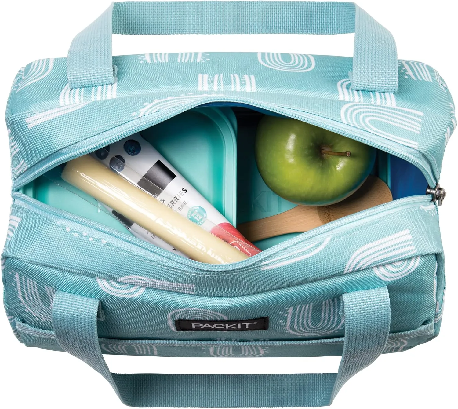 PackIt Freezable Hampton Lunch Bag, Desert Arch, Built with EcoFreeze Technology, Collapsible, Reusable, Zip Closure with Front Pocket and Shoulder Straps, Perfect for Tweens and Adults