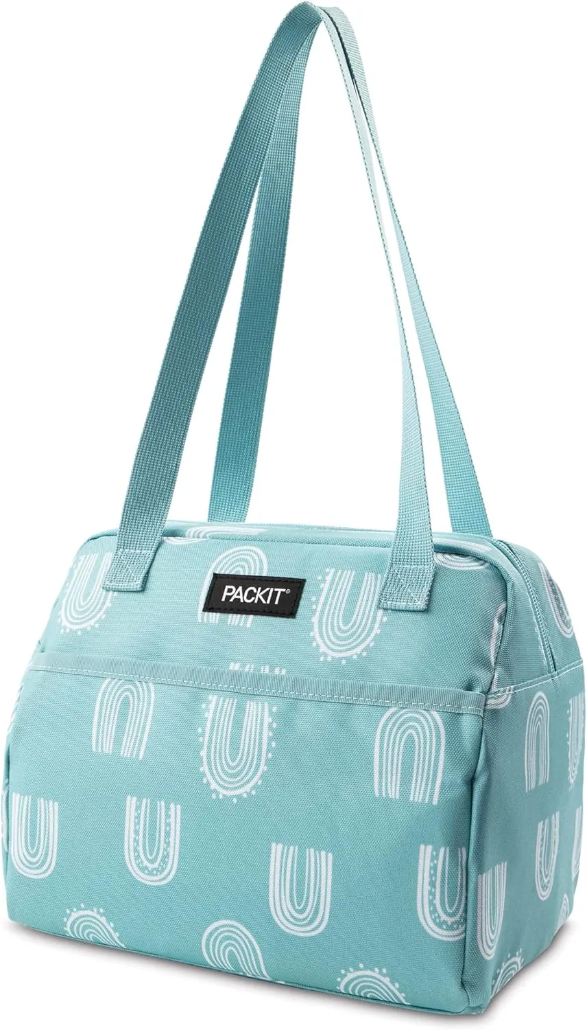 PackIt Freezable Hampton Lunch Bag, Desert Arch, Built with EcoFreeze Technology, Collapsible, Reusable, Zip Closure with Front Pocket and Shoulder Straps, Perfect for Tweens and Adults