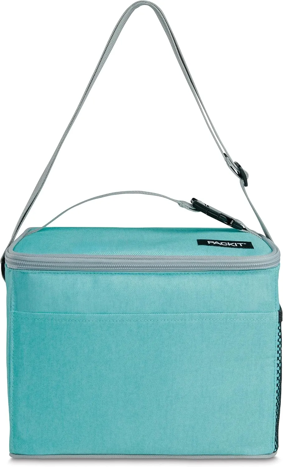 PackIt® Freezable Lunch Cooler, Soft Mint, Built with ECOFREEZE® Technology, Fully Freezable, Collapsible, Reusable, Mesh Side Pocket, Top Handle, Multi-Use Lunch Box, Cooler