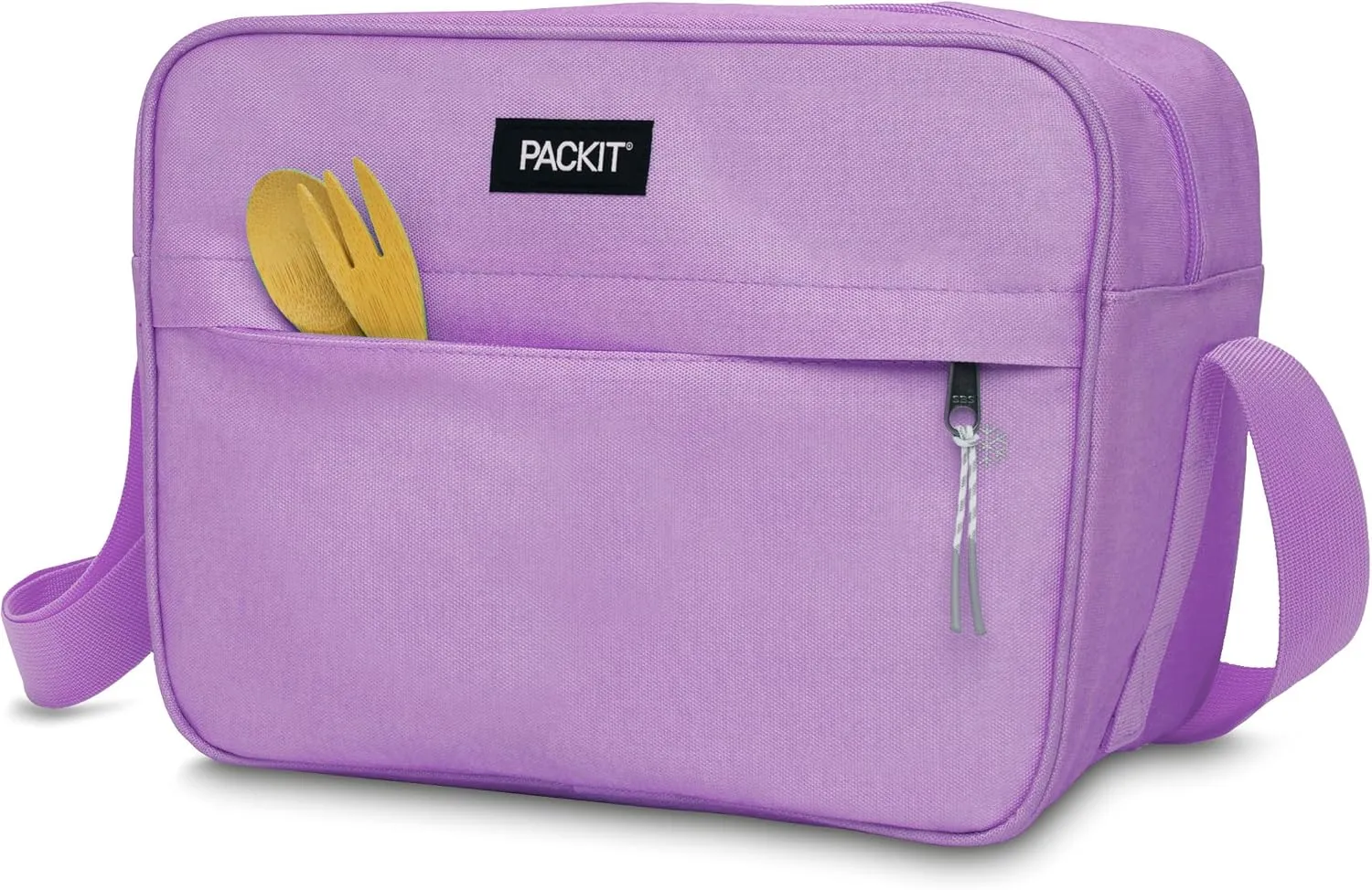 PackIt Freezable Zuma Can Cooler, Built with EcoFreeze Technology, Collapsible, Reusable, Zip Closure with Adjustable Shoulder Strap, Fits 15, 12 Oz Cans