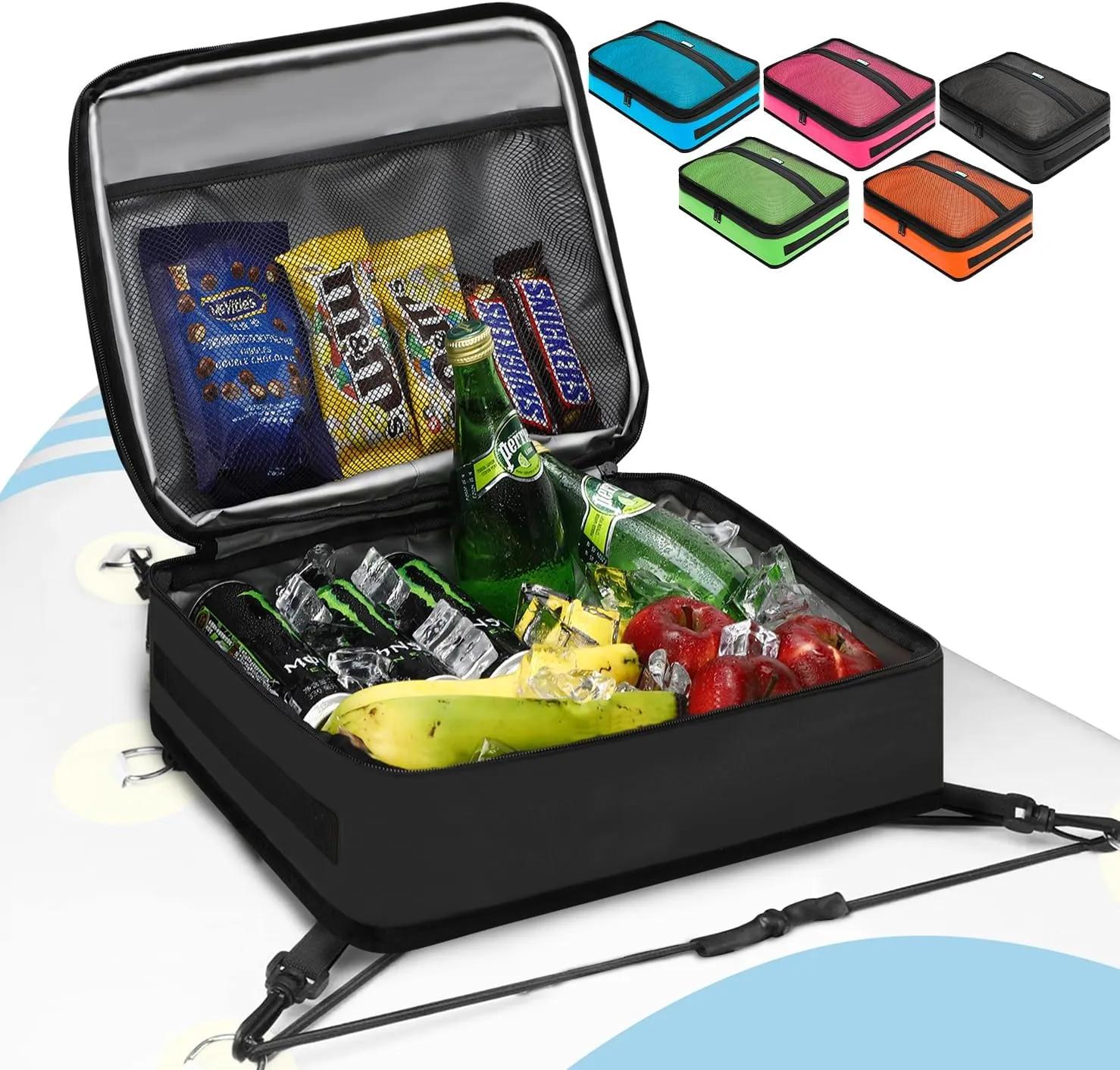 Paddle Board Cooler Bag, Waterproof Surf Sup Deck Cooler Bag Insulated Leakproof 10 Cans, Sup Paddle Board Accessories Bag for Stand Up Paddleboard and Kayak