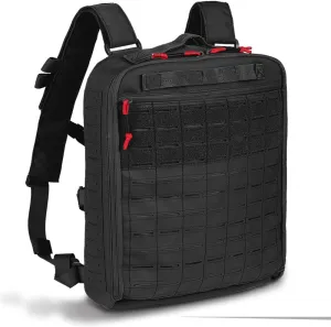 PARAGON Assault Pack, Tactical Hook and Loop Laser Cut Nylon M9 Trauma Medical Supplies Deattachable Organizer Pouches and Removable Panel (Black)
