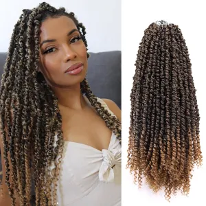 Passion Twist Hair - 18 Inch Passion Twist Crochet Hair For Women 8 Packs Crochet Pretwisted Curly Hair Passion Twists Synthetic Braiding Hair Extensions (18inch (pack of 8), T27)