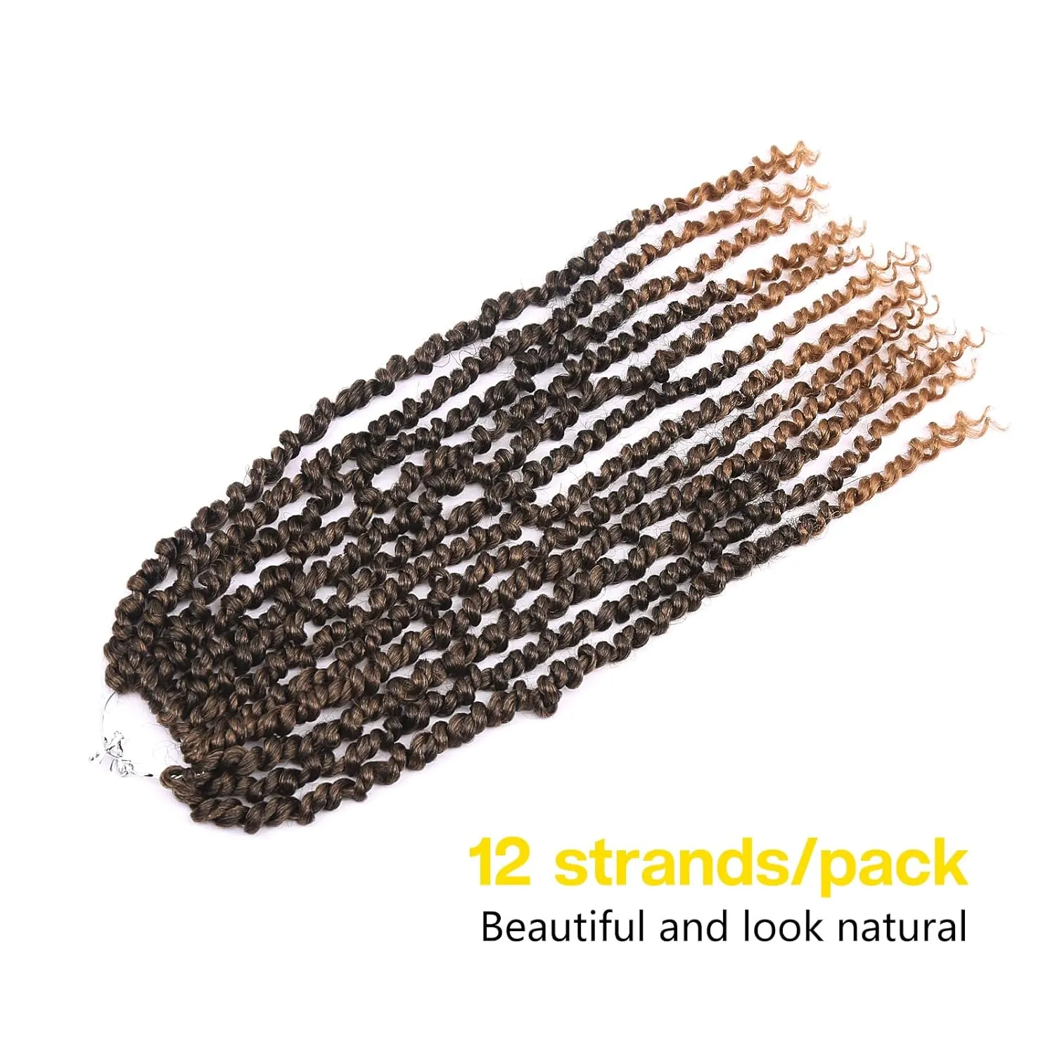 Passion Twist Hair - 18 Inch Passion Twist Crochet Hair For Women 8 Packs Crochet Pretwisted Curly Hair Passion Twists Synthetic Braiding Hair Extensions (18inch (pack of 8), T27)