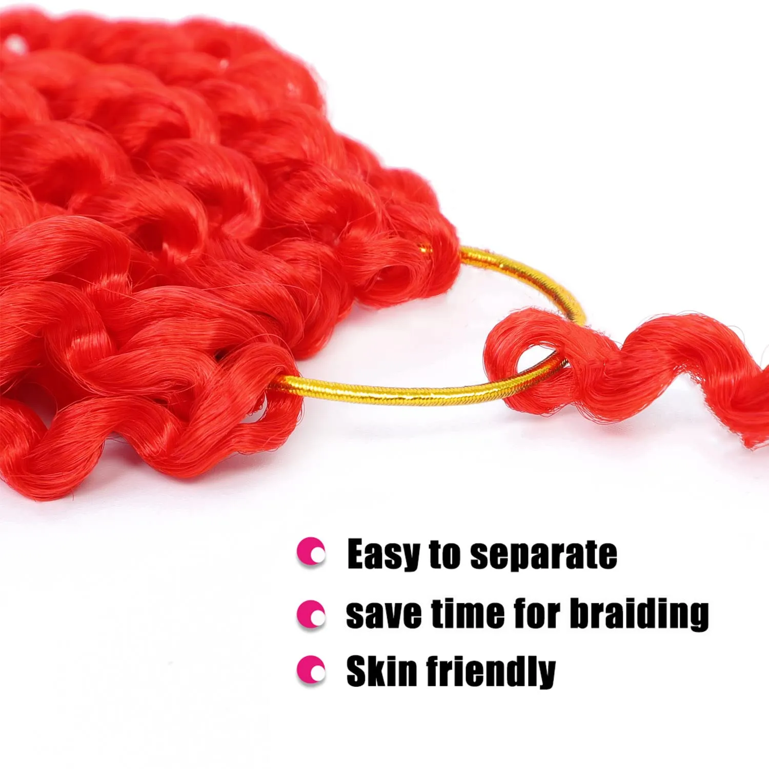 Passion Twist Hair 18Inch 6Packs Passion Twist Crochet Hair Water Wave Crochet Hair for Black Women (18 Inch (Pack of 6), Red) …