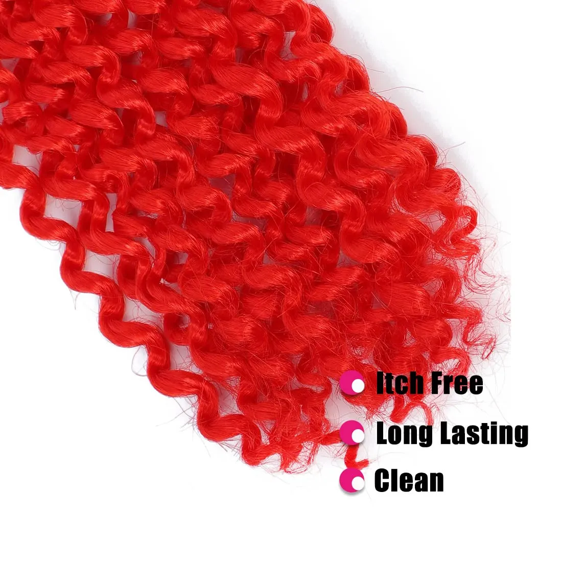 Passion Twist Hair 18Inch 6Packs Passion Twist Crochet Hair Water Wave Crochet Hair for Black Women (18 Inch (Pack of 6), Red) …