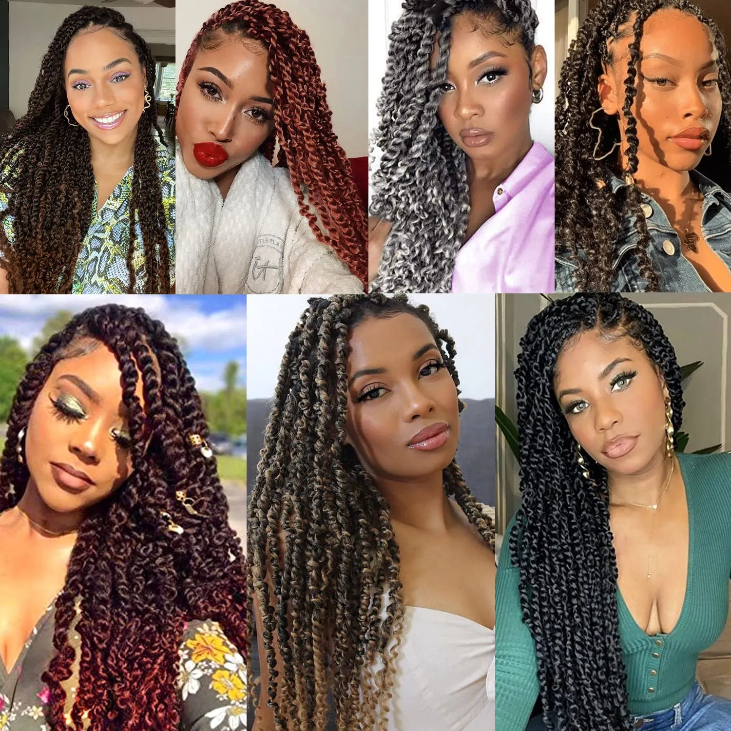 Passion Twist Hair,18 Inch Passion Twist Crochet Hair for Women 6 Packs Ombre Blonde Water Wave Crochet Hair Long Bohemian Synthetic Curly Braiding Hair Extensions(6pcs,#27)