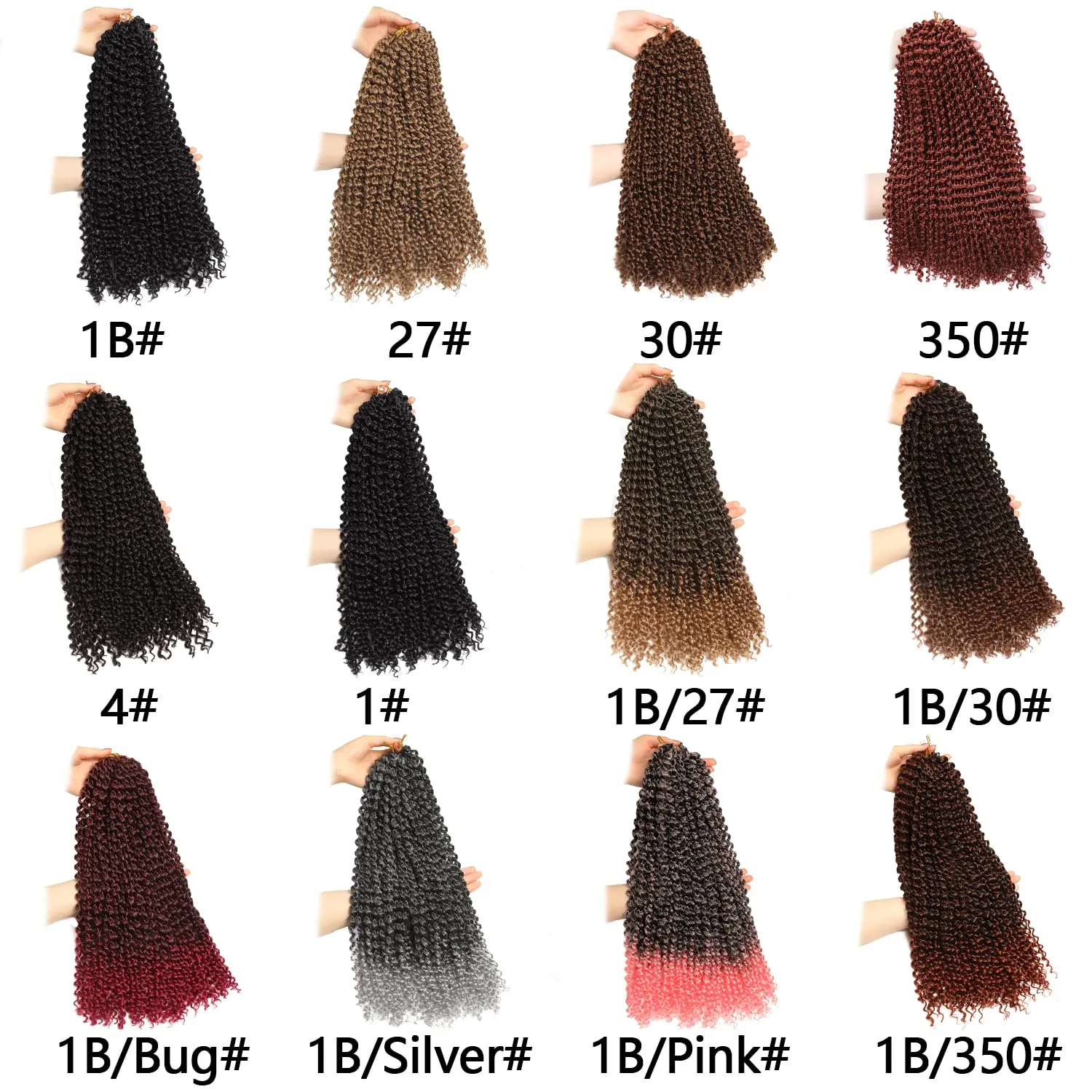 Passion Twist Hair,18 Inch Passion Twist Crochet Hair for Women 6 Packs Ombre Blonde Water Wave Crochet Hair Long Bohemian Synthetic Curly Braiding Hair Extensions(6pcs,#27)