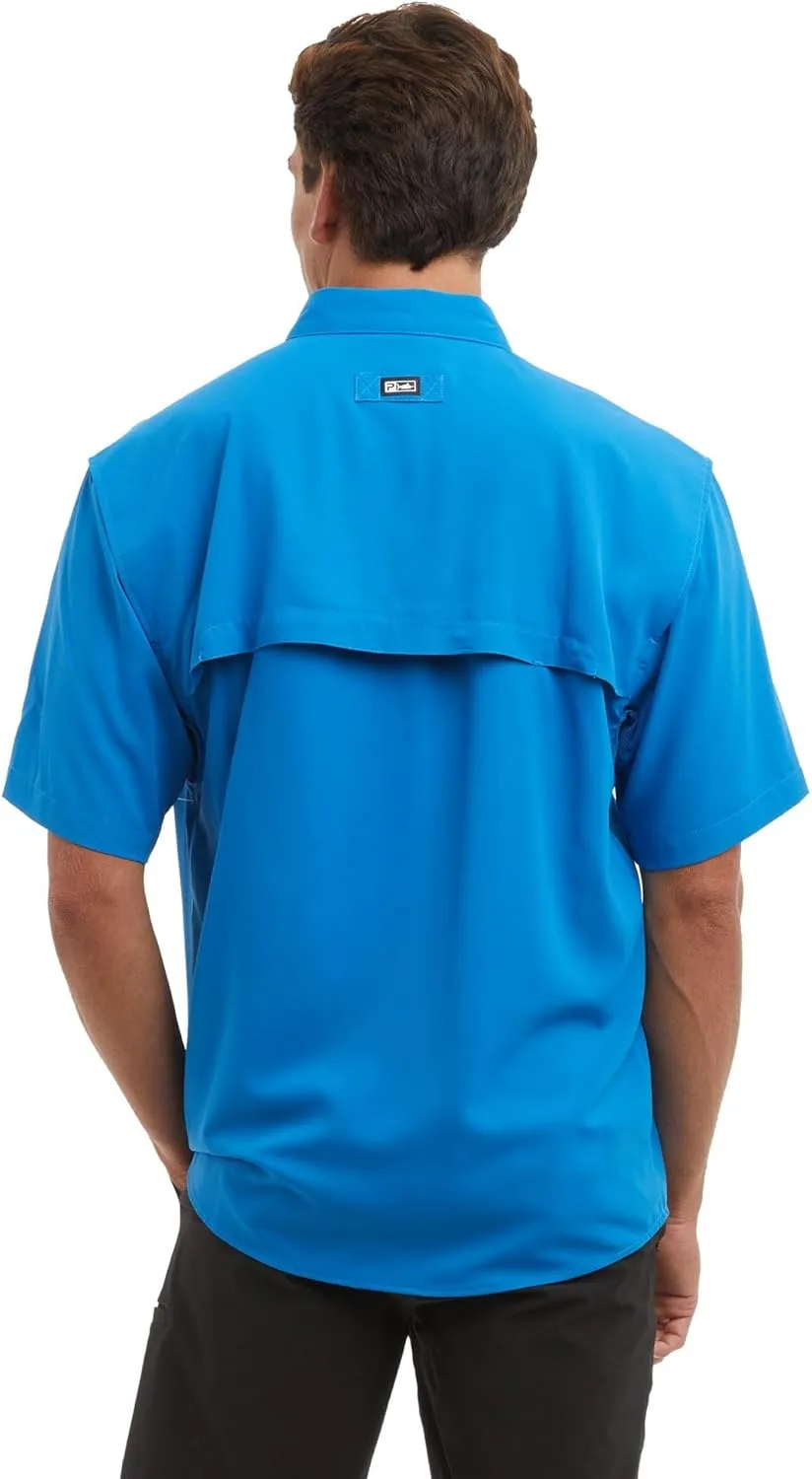 PELAGIC Men's Keys Guide Fishing Shirt, Short Sleeve, UPF 50  Protection, Ventilated and Lightweight