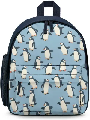Penguin Atlantic Backpack Cute Mini Laptop Bag Travel Daypacks Adjustable Shoulder Strap Blue-style