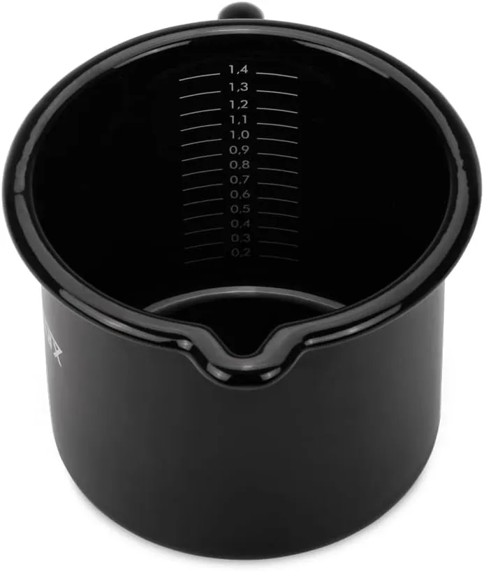 Petromax Warming Pot with Spout, Enameled Steel Saucepan for Heating Milk, Soup, Butter Over Stove or Campfire
