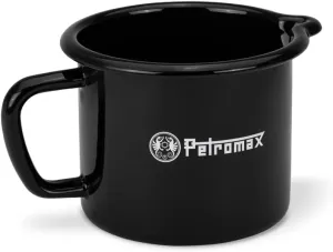 Petromax Warming Pot with Spout, Enameled Steel Saucepan for Heating Milk, Soup, Butter Over Stove or Campfire