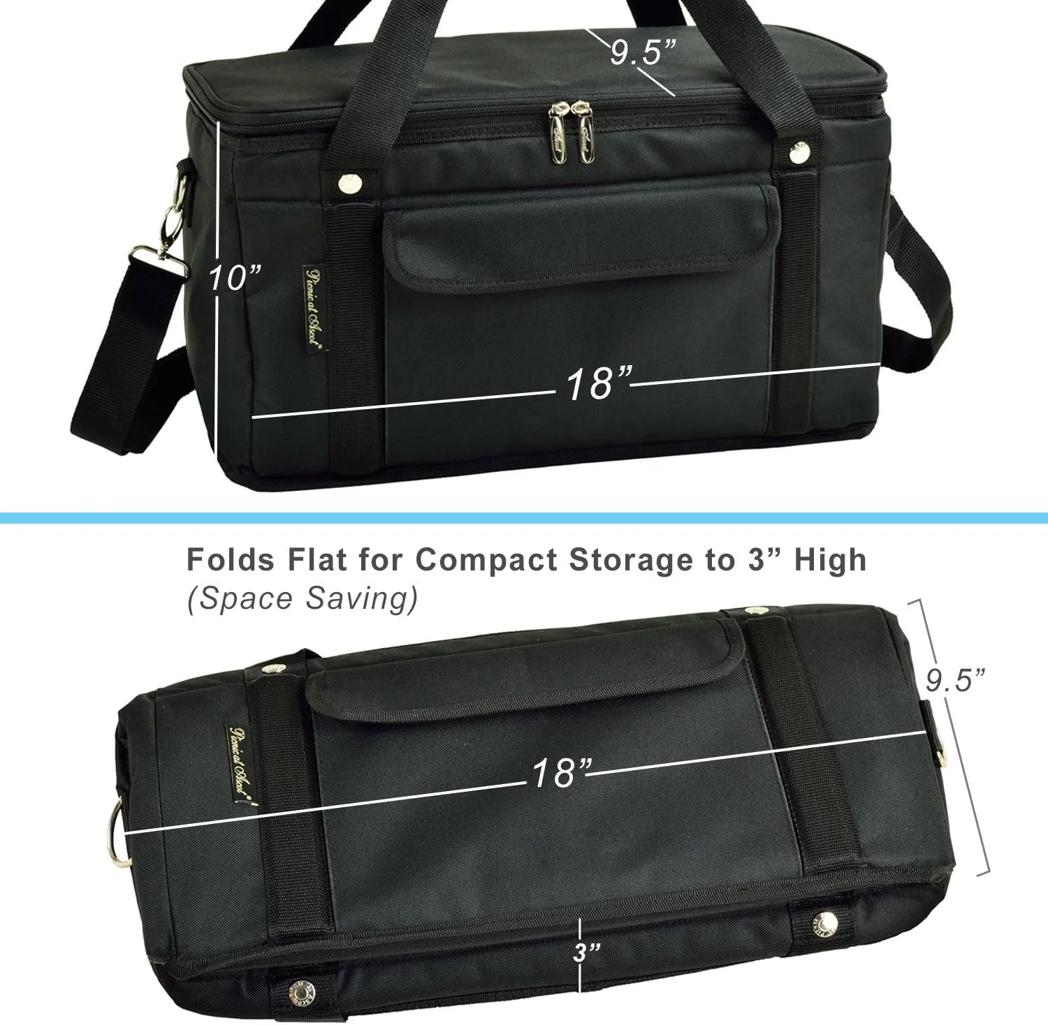 Picnic at Ascot 42 Can Capacity Semi Rigid Collapsible Leakproof Cooler- Designed & Quality Approved in the USA