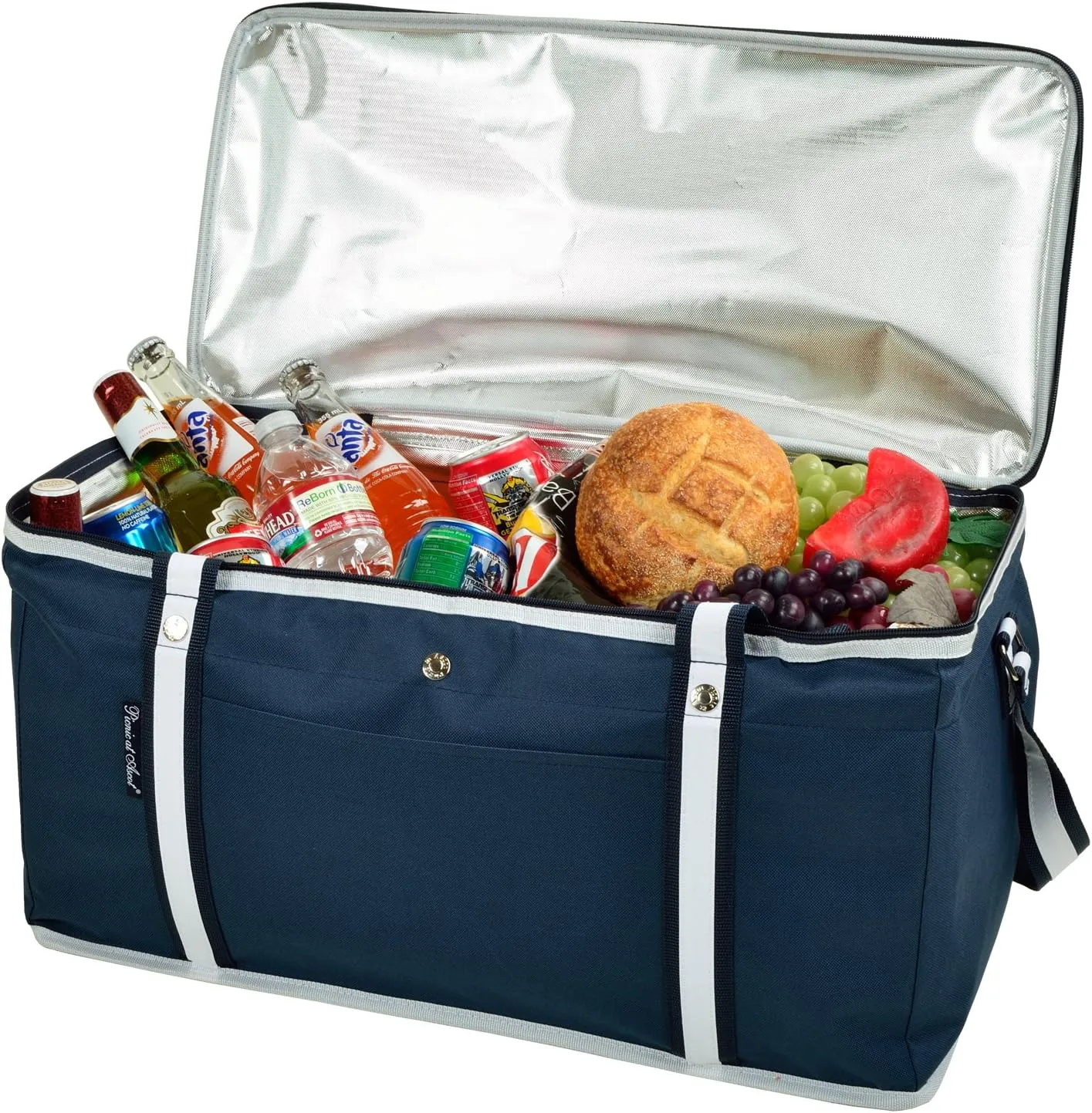 Picnic at Ascot 64 Can Capacity Semi Rigid Collapsible Leakproof Cooler - Designed & Quality Approved in The USA -Navy 2 Pack