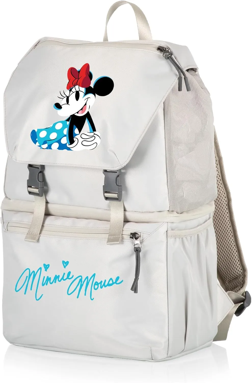 PICNIC TIME Disney Minnie Mouse Tarana Backpack Cooler made with Recycled Material, Soft Cooler Backpack, Cooler Bag, (Halo Gray)