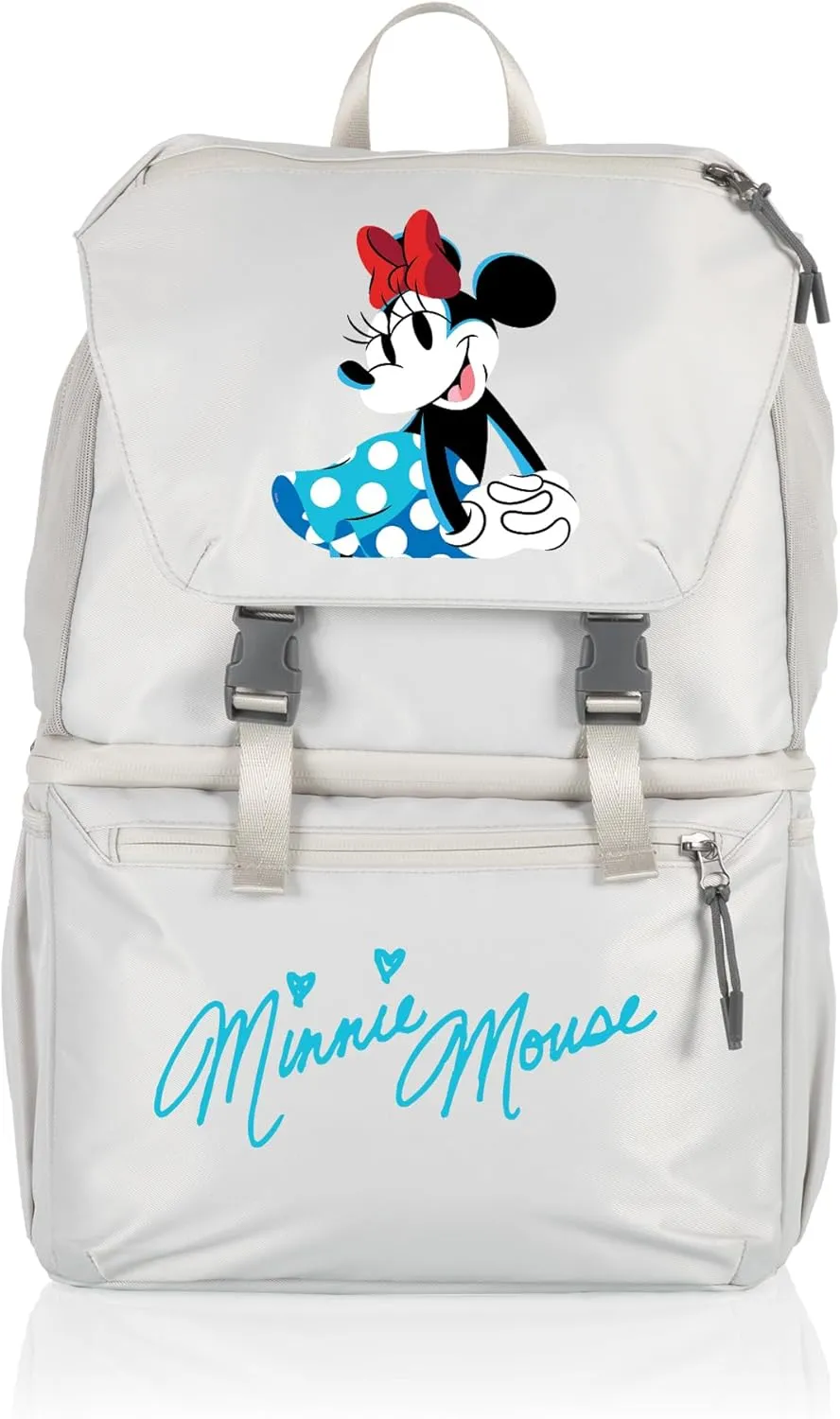 PICNIC TIME Disney Minnie Mouse Tarana Backpack Cooler made with Recycled Material, Soft Cooler Backpack, Cooler Bag, (Halo Gray)