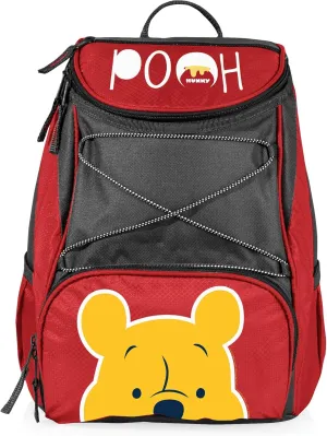 PICNIC TIME Disney Winnie The Pooh PTX Backpack Cooler, Soft Cooler Backpack, Insulated Lunch Bag, (Red with Gray Accents)