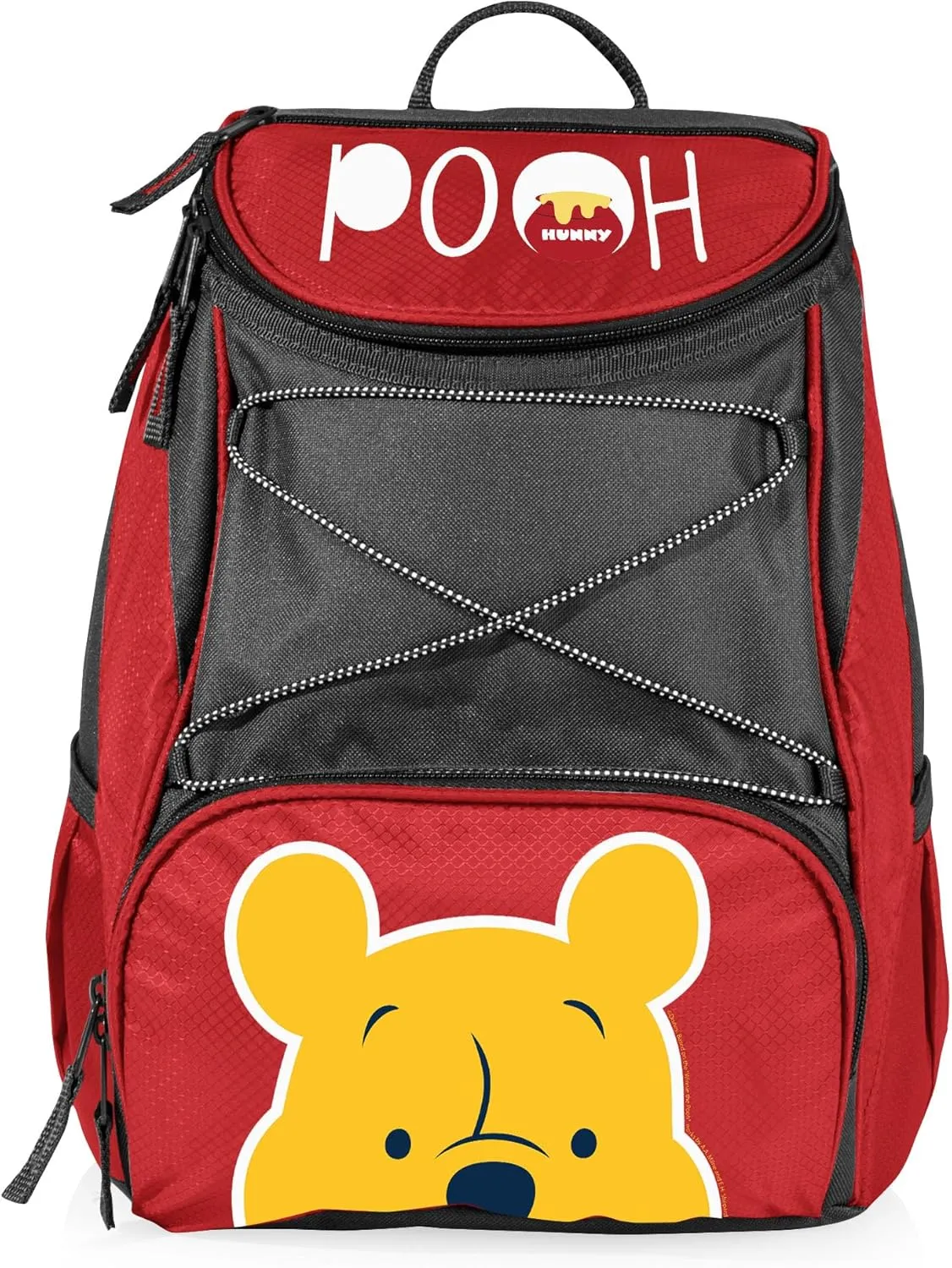 PICNIC TIME Disney Winnie The Pooh PTX Backpack Cooler, Soft Cooler Backpack, Insulated Lunch Bag, (Red with Gray Accents)
