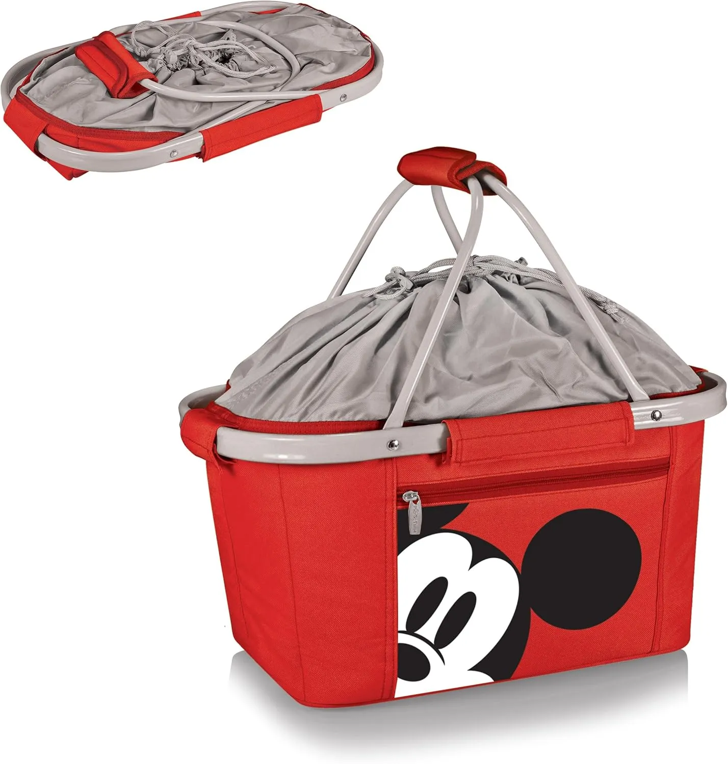 PICNIC TIME Metro Shopping Basket, Insulated Picnic Basket, Collapsible Market Basket, Utility Tote Cooler Bag