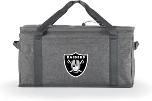 PICNIC TIME NFL 64 Can Collapsible Cooler, Large Insulated Soft Cooler Bag, Portable Beach Cooler with Shoulder Strap, (Heathered Gray)