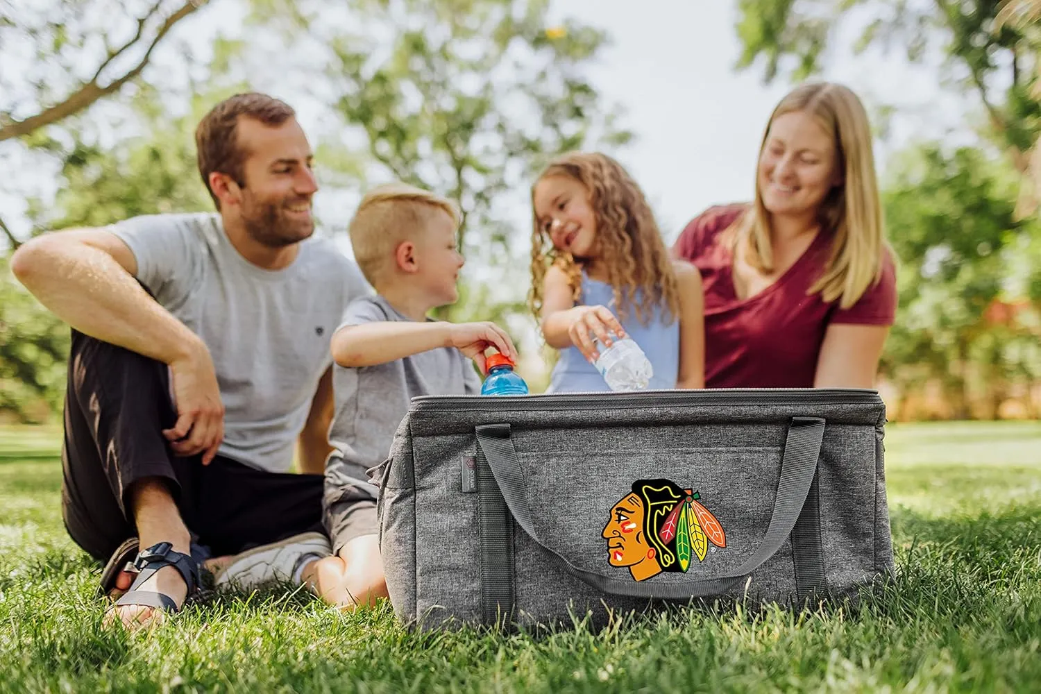 PICNIC TIME NHL Unisex-Adult NHL 64 Can Collapsible Cooler, Large Insulated Soft Cooler Bag, Portable Beach Cooler