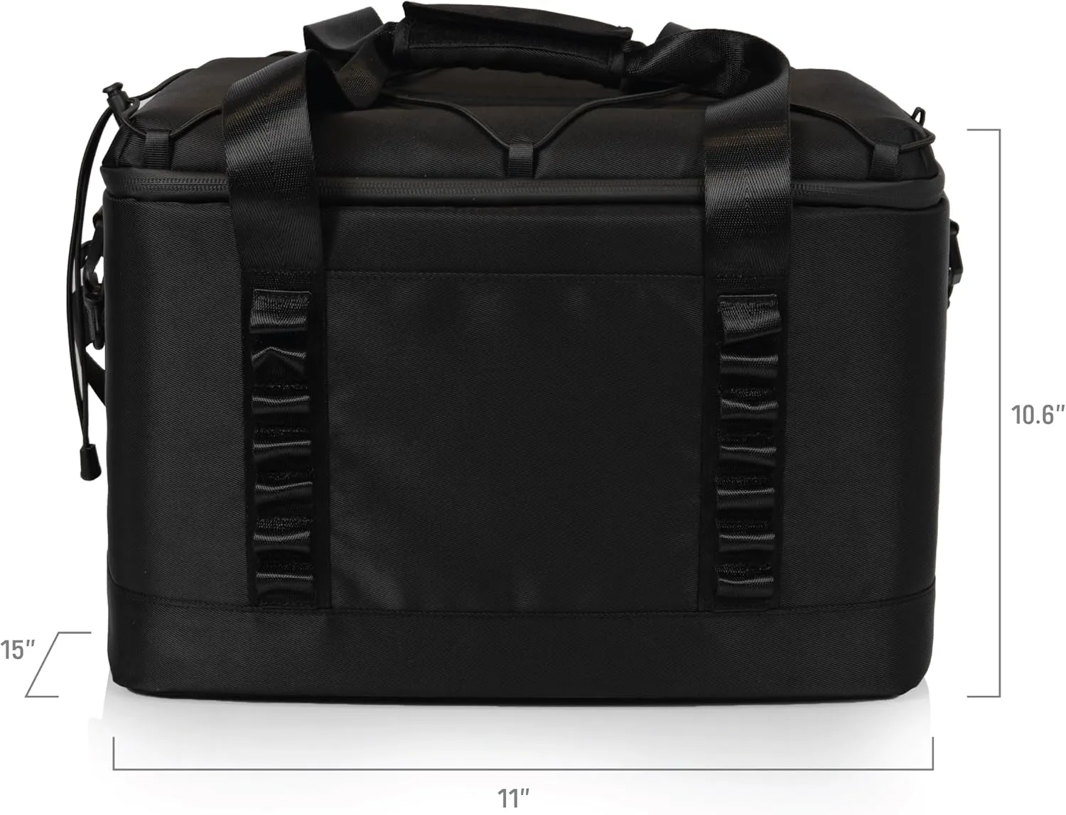 PICNIC TIME Tarana Superthick Cooler Bag with Removable Shoulder Strap, 24 Can Insulated Soft Cooler, Beach Cooler, Insulated Camping Cooler, Picnic Cooler, (Black)