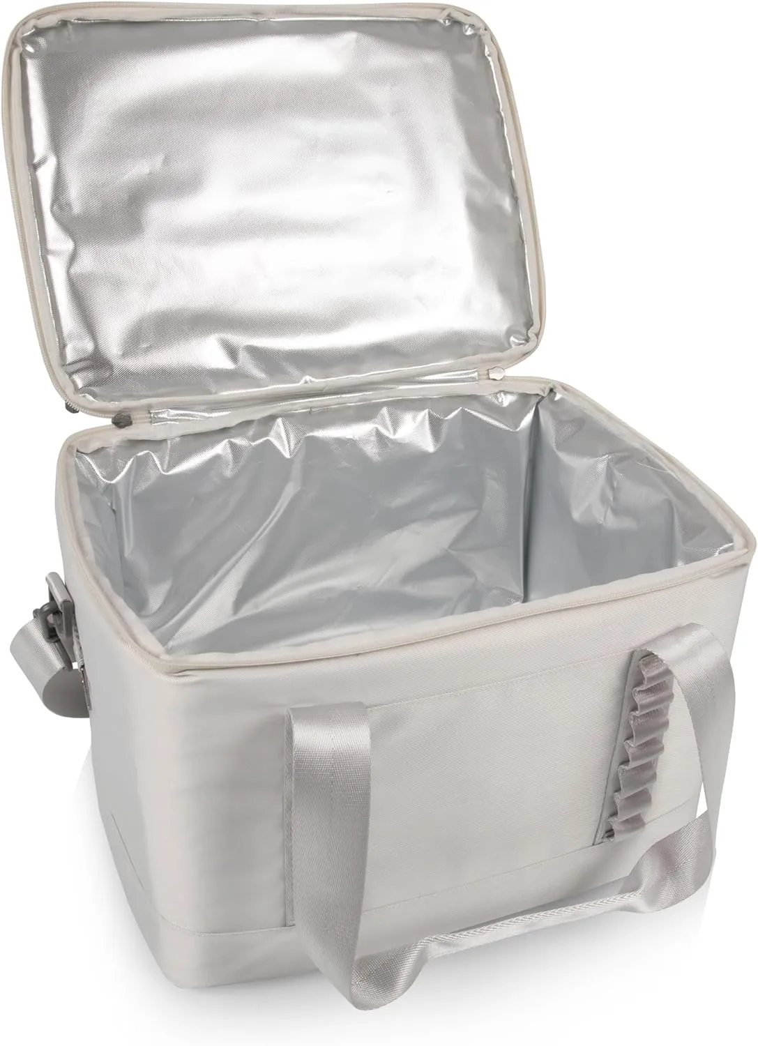 PICNIC TIME Tarana Superthick Cooler Bag with Removable Shoulder Strap, 24 Can Insulated Soft Cooler, Insulated Camping Cooler, Picnic Cooler, (Halo Gray)