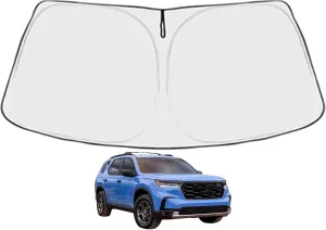 Pilot Custom Windshield Sun Shade for Pilot 2016 2017 2018 2019 2020 2021 2022 2023 2024 2025 Front Window Sunshade Sun Visor 240T Shade Blocks UV Rays Car Accessories