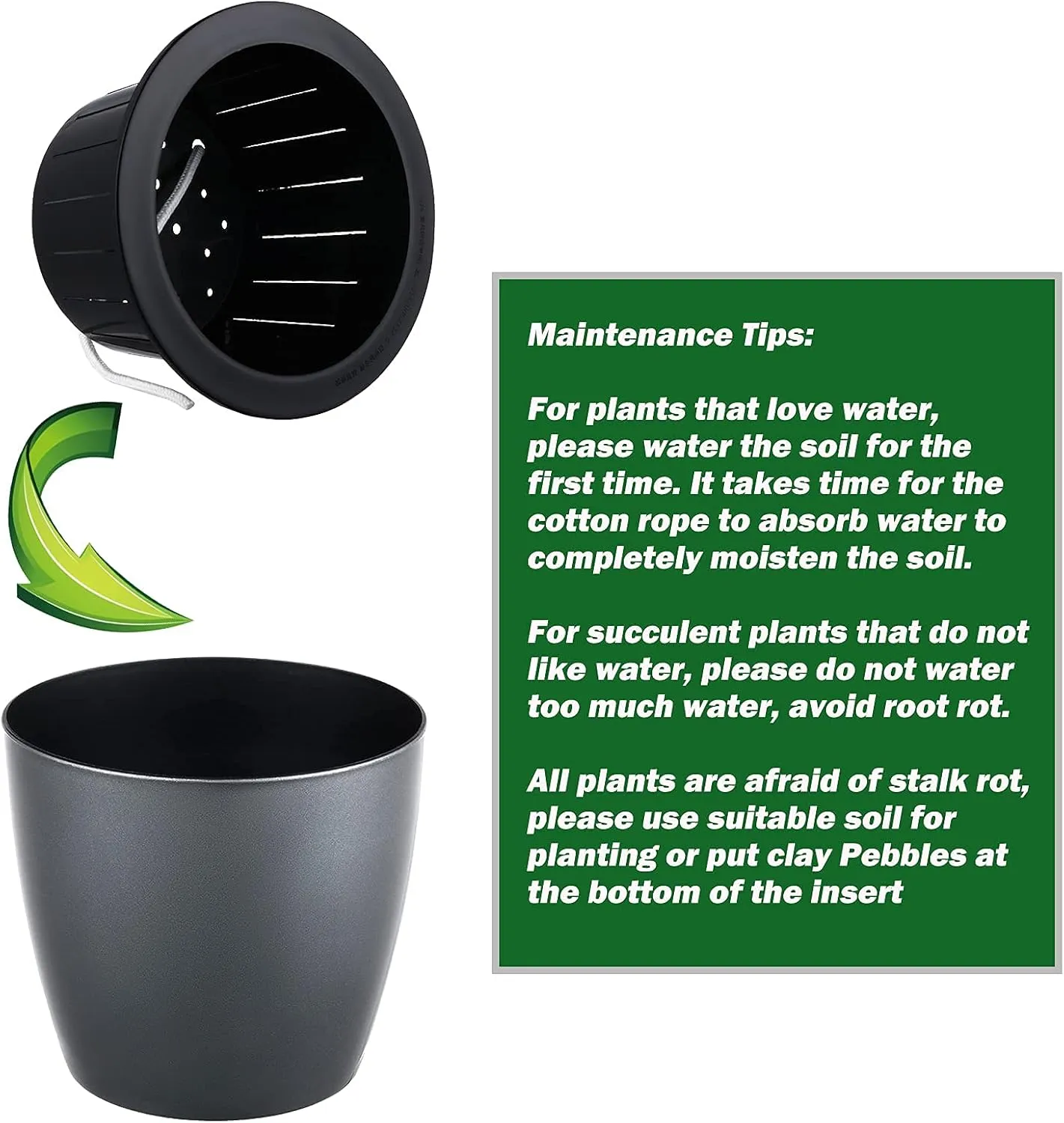 Planterhoma 6.7 Inch Self Watering Pots for Indoor Plants, 6 Packs African Violet Pots, Black Wick Pot with Drainage Holes, Self Watering Planters for Orchid, Devil's Ivy, Silver/Blue/Rose Gold